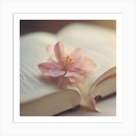 A Close Up Of A Delicate Book Bud Just Beginning To Bloom, With Soft Petals And Hints Of Vibrant Col (1) Art Print