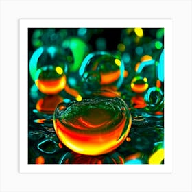 Bubbles In Water Art Print