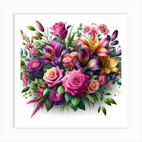 Bouquet Of Flowers Art Print