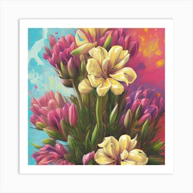 Alstroemeria Flowers 17 Art Print