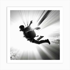 Skydiver In The Sky Art Print