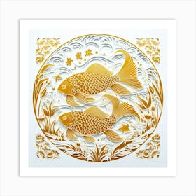 Golden fish 10 Art Print