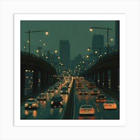 City At Night 8 Art Print