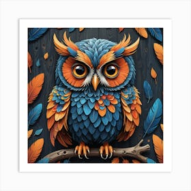 Owl Painting 1 Art Print