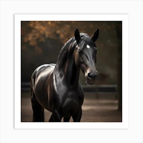 Black Horse 1 Art Print