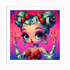 Strawberry Girl 3 Art Print