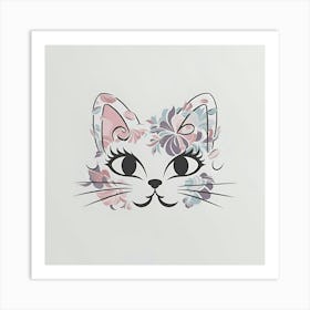 Floral Cat 1 Art Print