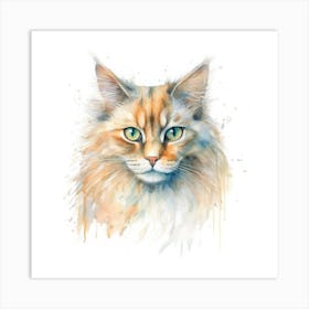 Ukrainian Levkoy Cat Portrait 3 Art Print