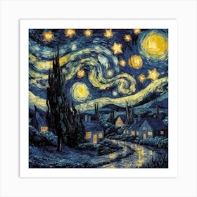 Starry Night art painting Art Print