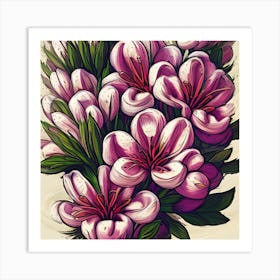 Alstroemeria Flowers 20 Art Print