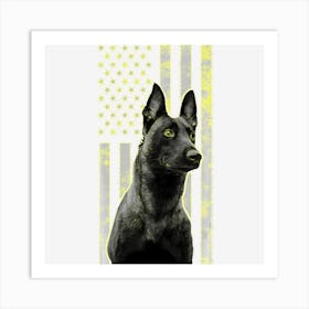 Malinois Police Dog Proud Owner Usa K9 Police Canine Handler Art Print