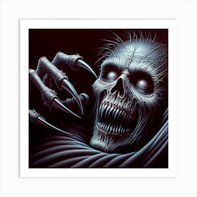 Skeleton With Claws Art Print