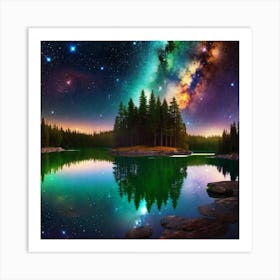 Galaxy And Stars In The Sky Art Print