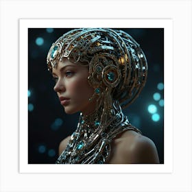 Futuristic Woman 5 Art Print