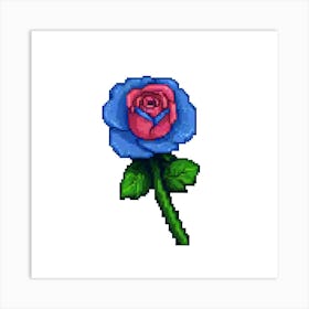 Pixel Rose 9 Art Print