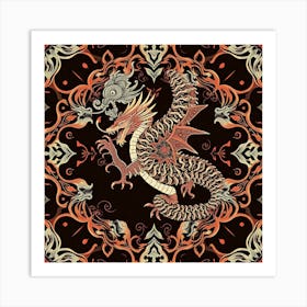 Dragon Pattern Art Print