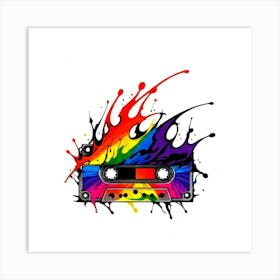 Rainbow Cassette Art Print