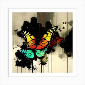 Butterflies In The Sky 48 Art Print