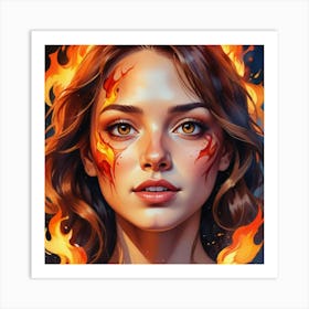 Fire Girl 4 Art Print