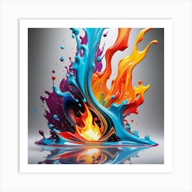 Colorful Splash 1 Art Print
