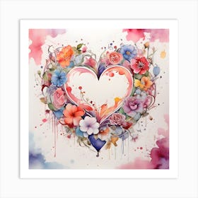 Heart Of Flowers 10 Art Print