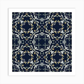 Decorative background made from small squares. Art Print