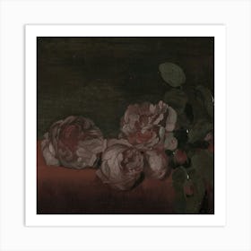 Roses On A Table Art Print