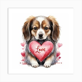 Love Dog Art Print