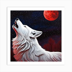 Howling Wolf 1 Art Print