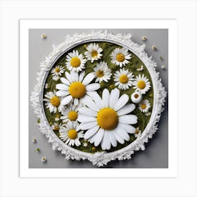 Daisies In A Frame Art Print