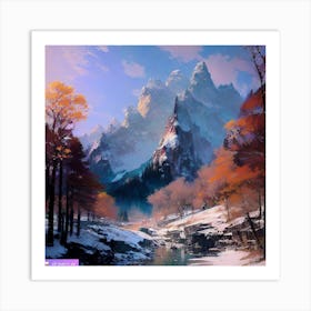 Beautiful Mountain scenery Art Print