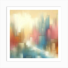 Cityscape Canvas Print 6 Art Print