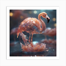 Flamingo of Glass Art Print