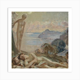 Diana And Endymion I, 1921, By Magnus Enckell Art Print