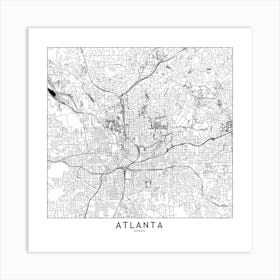 Atlanta Map Art Print
