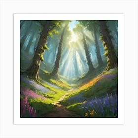 Path In The Woods 16 Art Print