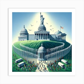 Liberty Fenced Off Art Print