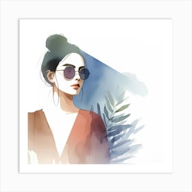 Watercolor Of A Woman 10 Art Print