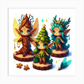 Fairy Trio 1 Art Print