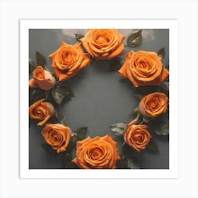 Orange Roses 11 Art Print