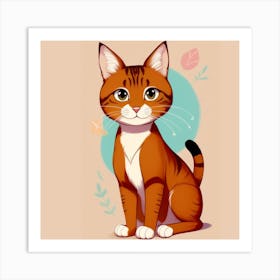 Cute Tabby Cat Art Print