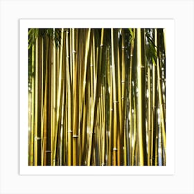 Golden Bamboo Forest Art Print