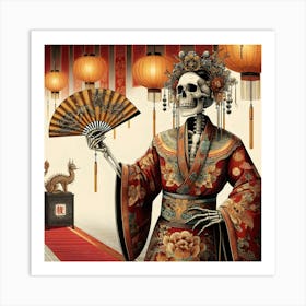 Chinese Skeleton 2 Art Print