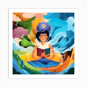 The Magical Journey of Reading's Imagination Art Print