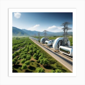 Futuristic Train 9 Art Print