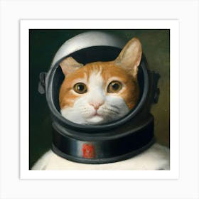 Astronaut Cat Art Print