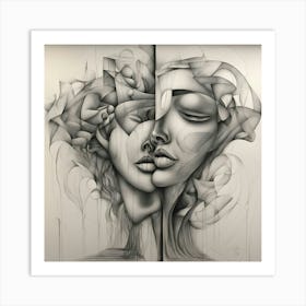 Two Faces Art Print