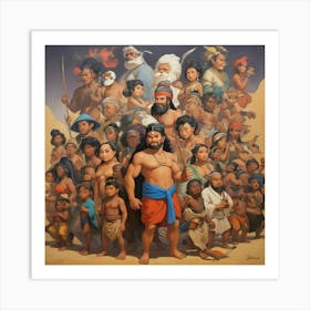 Kings Of India paintings art print Art Print