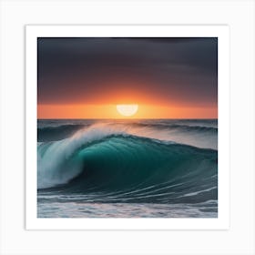 Sunset Ocean Art Print