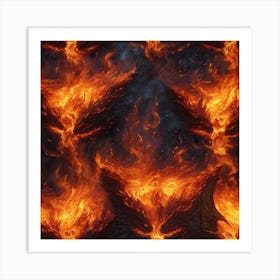 Dragons On Fire Art Print